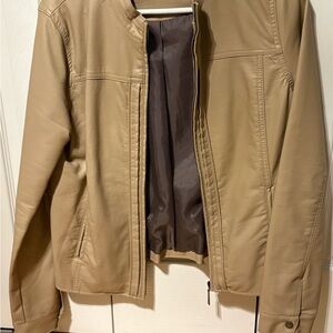 a.n.a Light Brown Faux Leather Jacket